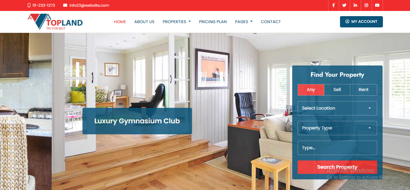 TopLand - Laravel real estate agency portal with saas